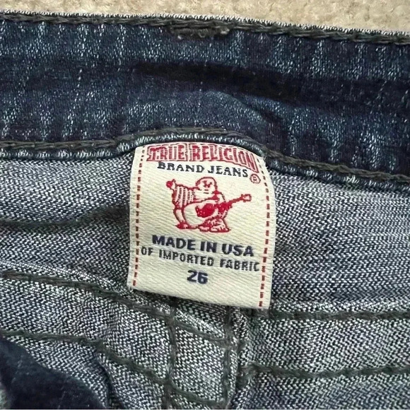 True Religion Jeans Rainbow Billy Blue Jeans Women Sz 26x29 Boot Cut 10572BLBT, - Picture 8 of 14